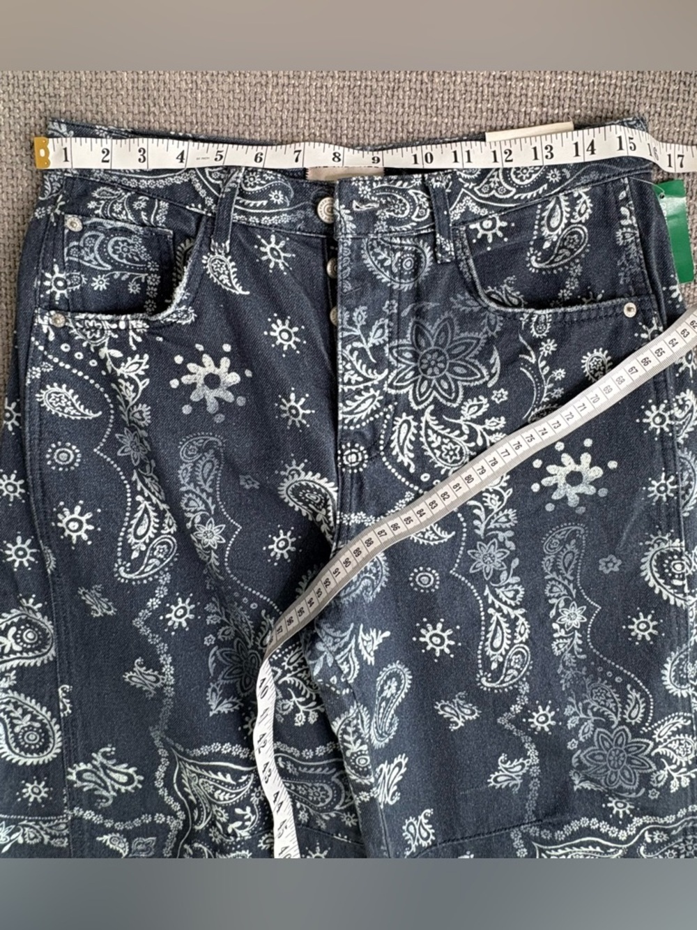 Free People x We The Free Paisley Barrel Jeans Size 28 New - Picture 6 of 13